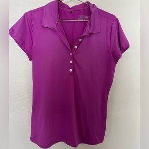 Purple nike dri-fit golf polo
